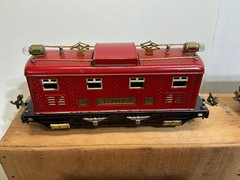 Lionel Loco 251e Red With 4 Cars Prewar O Gauge TESTED Restored (?) SET # 299