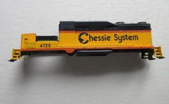 HO Scale CHESSIE SYSTEM #4125 hand painted vintage SHELL ONLY read condition
