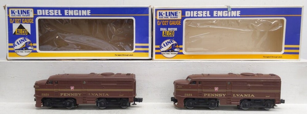 K-Line K2121 O Gauge Pennsylvania Alco AA Diesel Locomotive Set #2121/Box