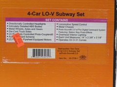 MTH 30-2756-1 Metropolitan Two-Tone 4-Car LO-V Subway Set w/Protosound 2 LN