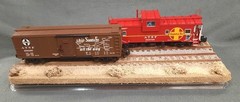 S SCALE 16″ DOUBLE TRACK DISPLAY CASE- “DESERT SCENE”-FOR ANY S TRAINS