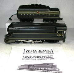 MTH Railking 30-1118-1 Pennsylvania 4-6-2 K-4s Torpedo 3768, Die-Cast, PS1, O31