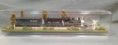 HOn3 SCALE 16″ SINGLE TRACK-NARROW GAUGE-“RR CROSSING SUMMER SCENE” DISPLAY CASE
