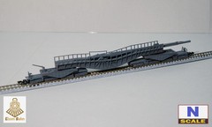 1/160 (N-scale) WWII German K-12 railway Gun /w wheels & coupliers resin kit