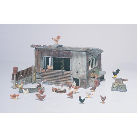 Woodland Scenics HO Chicken Coop WOOD215 HO Accessories