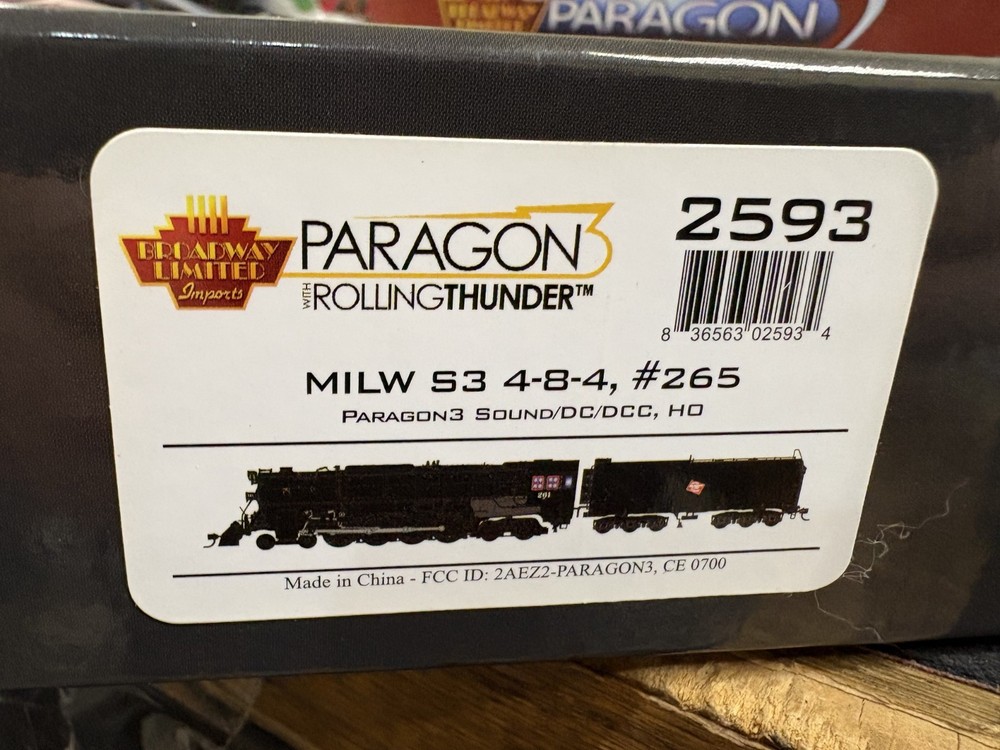 DCAS- HO Broadway Limited Milwaukee S3 4-8-4 #265 -DC/DCC Paragon 3 Sound NOS