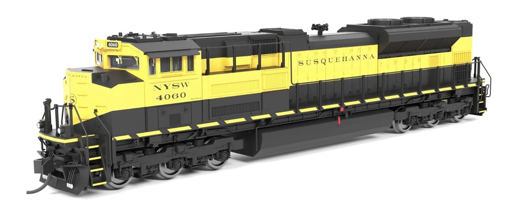 Broadway N-Scale 9977 EMD SD70ACe, NYSW 4064, Black and Yellow, Paragon4 Sound