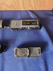 Vintage Set Of Unbranded Train Heavy Metal Locomotive Looks Great Untested 7”