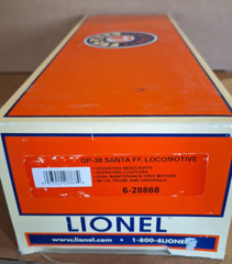 Lionel Santa Fe 3524 GP38 Diesel Locomotive 6-28868 in Box