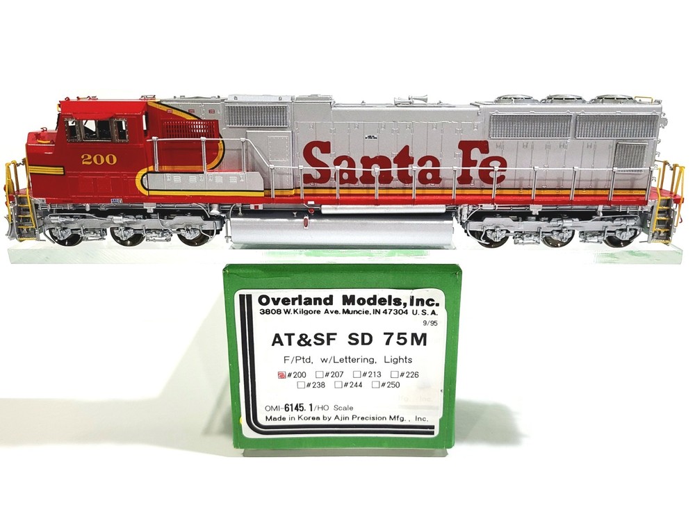 Overland OMI AT&SF EMD SD75M Atchison Topeka & Santa Fe #200 HO Brass #6145.1