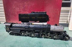 Vintage O-Gauge Brass 1200 Norfolk And Western Steam Locomotive & Tender RARE!!