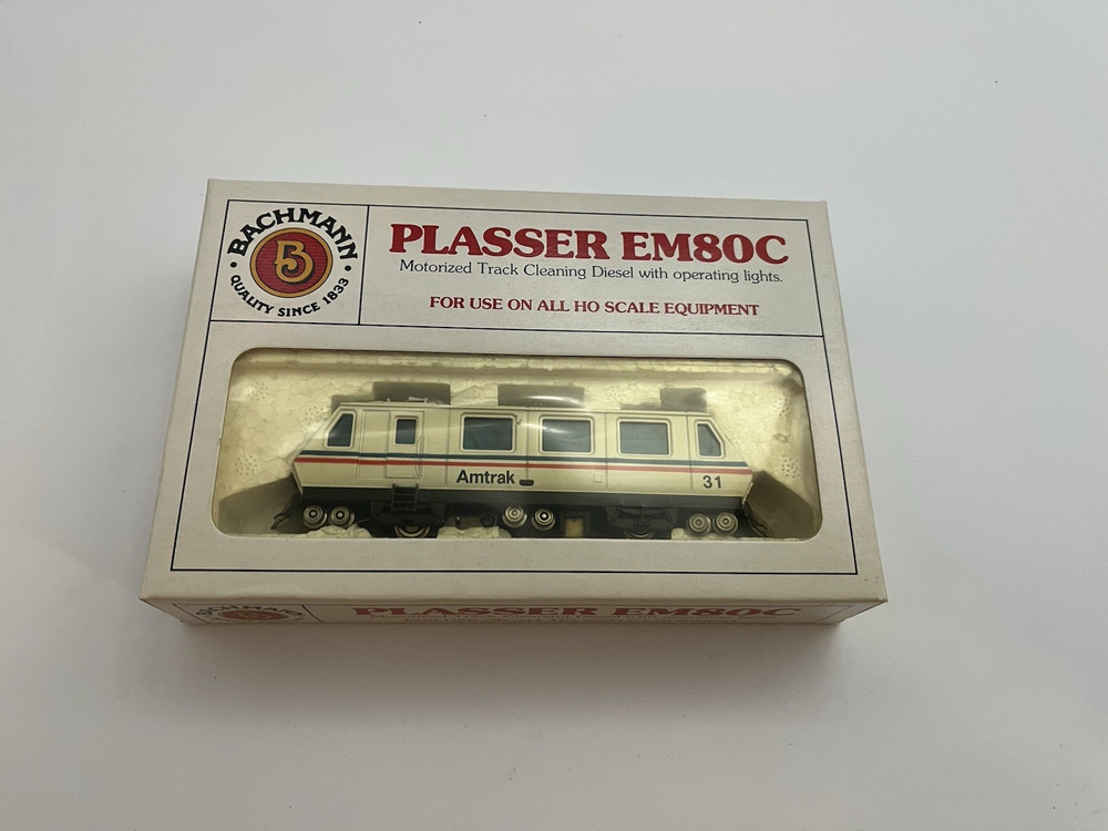 BACHMANN HO SCALE AMTRAK PLASSER EM80C In Original Box