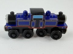 Thomas & Friends Wooden Railway Train MIGHTY MAC Double Face Engine 2007 Retired