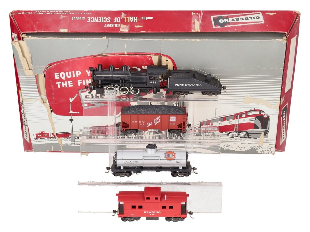 Gilbert 433 HO Vintage 0-6-0 Steam Locomotive & Tender #433/Box