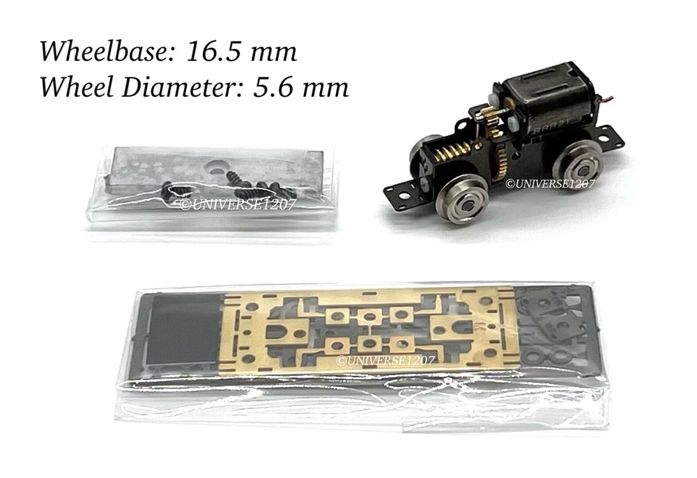 N/HOn30/HOe/009 Aru-Model NZ16.5S Power Drive Chassis 16.5mm/5.6mm OO9 Gauge