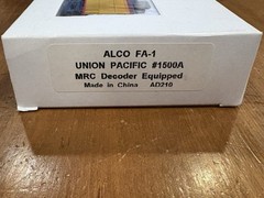 Walthers HO #AD210 ALCO FA1 Union Pacific #1500A MRC DCC Decoder [B]