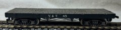 HO Scale Jupiter 4-4-0 Steam Locomotive on a Pocher V & T Flat Car
