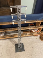 MTH #94 High Tension Tower. Grey Base LN in the box.l