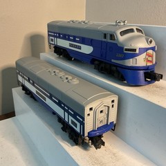 LIONEL POSTWAR 2367 WABASH F3 A&B DIESELS “VERY CLEAN”