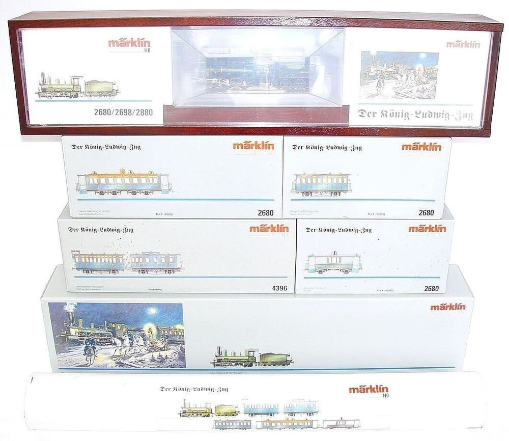 Marklin DIGITAL HO AC 1:87 KÖNIG LUDWIG ROYAL 5 WAGON + TRISTAN LOCOMOTIVE MB`95