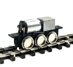 N/HOn30/HOe/009 3-Axle Locomotives Power Drive Chassis w/Coupling Rods 24mm/8mm