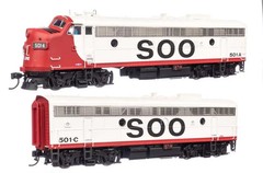 Walthers HO EMD FP7A+F7B Soo Line SOO #501A & 501C DCC/SND LED 920-42554