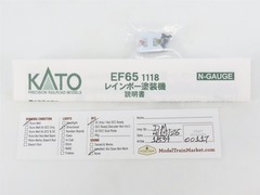 N Scale KATO 3061-9 JR Japan Railways “Rainbow Paint” Class EF65 Electric #1118