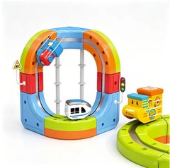 DIY Electric Magnetic Track Set 100+PCS STEM Railway Building Toy Kids