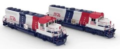 RAPIDO HO EMD GP40 WP BICENTENNIAL SCHEME DC/DCC/SOUND #1776 & 1976 PN 40560