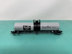 Atlas HO – 17,360 Gal Tank Car – Missing Trucks No Package – STAUFFER CHEMICAL