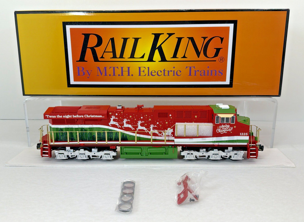MTH RailKing 30-20974-1e Santa Christmas ES44AC Diesel PS.3 O Gauge New #1225