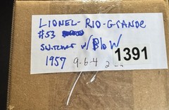VINTAGE LIONEL O-GAUGE 53 RIO GRANDE PLOW SWITCHER #2