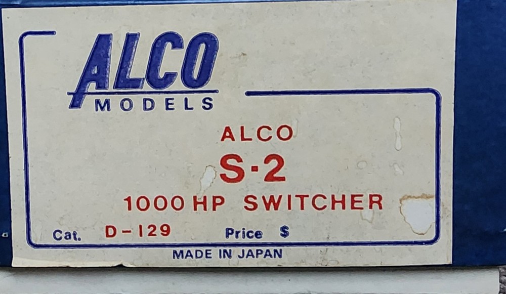 Alco Models HO Gauge S-2 Switcher 1000HP Locomotive