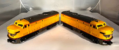 Lionel 2023 yellow UPac AA Alco Diesel Set, 1950-51