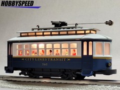 MTH RAILKING CITY LINES TRANSIT BUMP N GO TROLLEY O GAUGE street car 30-5257 NEW