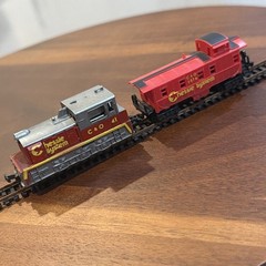 Aurora Rail Masters N Scale Chessie System C&O #41 0-6-0 Engine and Caboose 3576