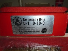 WESTSIDE MODEL CO U-1 0-10-0 – BALTIMORE & OHIO HO