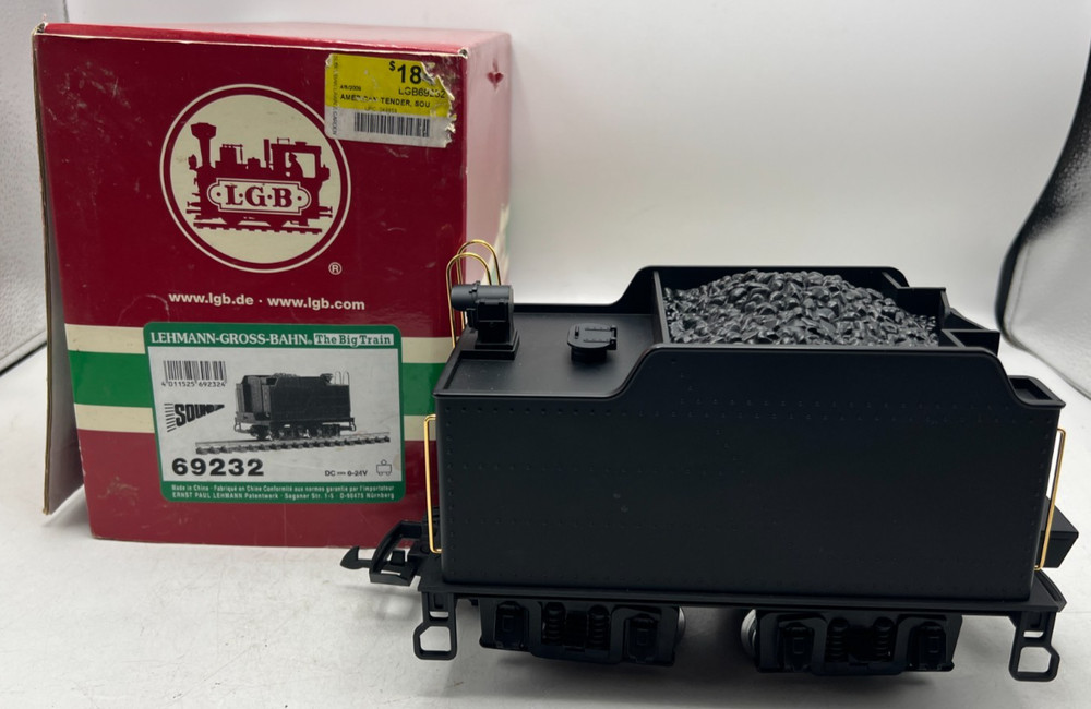 LGB Lehmann G Scale Train American Tender w/ Sound For Steam Locomotives – 69232