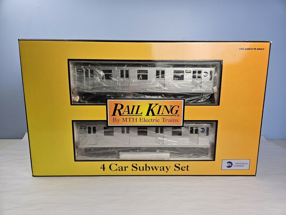 MTH Rail King 30-2162-0 4-Car Subway Set #4824 4825 4904 4905 O27 Gauge Tested