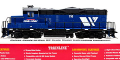 HO WALTHERS TRAINLINE 931-119 GP9M LOCOMOTIVE MONTANA RAIL LINK MRL # 116