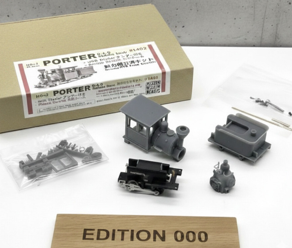 HOn3 0-4-0 Porter Saddle Tank Locomotive Kit w/Tender Fluted Dome toma