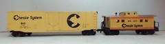 HO Scale Chessie System 3 Bachmann 50′ Box Cars and 1 Life-Like Caboose (RS630)
