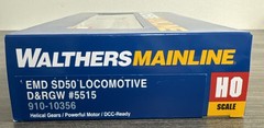 Walthers Mainline HO #910-10356 EMD SD50 Locomotive D&RGW #5515 NOS & DCC Ready!