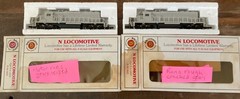 2 Bachmann N Scale Undecorated Blinking Light EMD SD 40-2 Locos PARTS/REPAIR