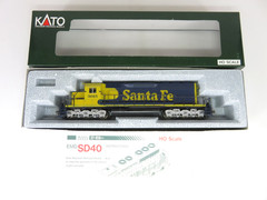 Kato 37-011 HO Scale EMD SD40 Diesel Locomotive ATSF Santa Fe Railroad #5015