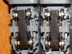2) GP-2 UNDECORATED DIESEL LOCOMOTIVE HO GAUGE USED IN WRONG BOXES BOTH RUN GOOD