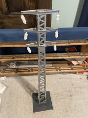 MTH #94 High Tension Tower. Grey Base LN in the box.l