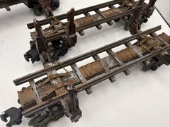 O gauge Custom Designed & Painted, Skeleton Cars with logs . Price Per Car
