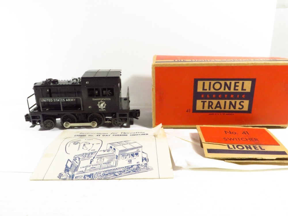 LIONEL U.S. ARMY GAS TURBINE UNIT No. 41 ORIGINAL INSTRUCTIONS