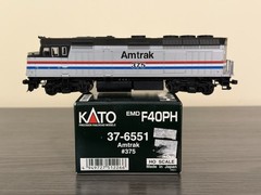 HO Scale Model Trains Kato 37-6551 EMD F40PH Amtrak #375 DC